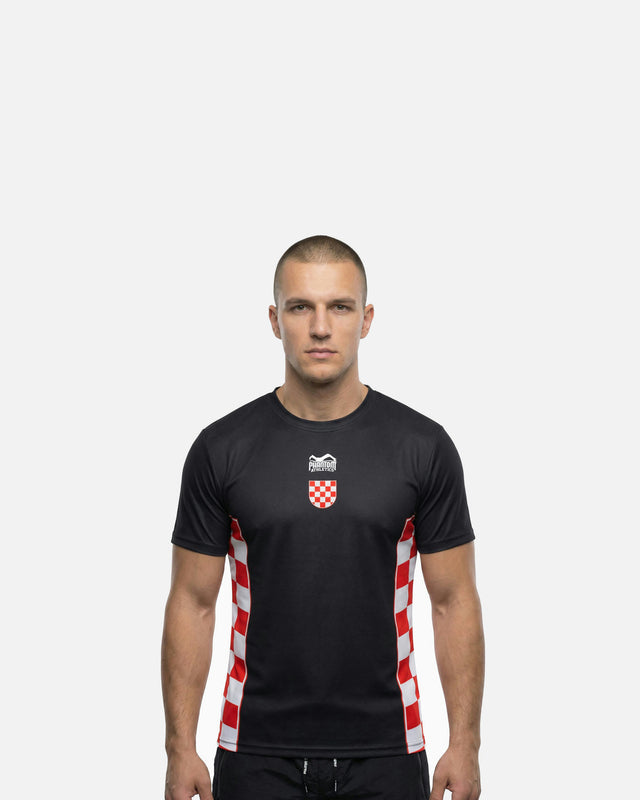 Phantom Athletics T-Shirt EVO+ Team Croatia – Sort