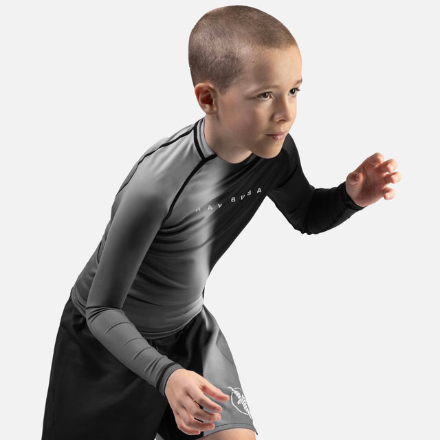 Rashguard Hayabusa Apex Nova Mâneci Lungi Copii – Negru