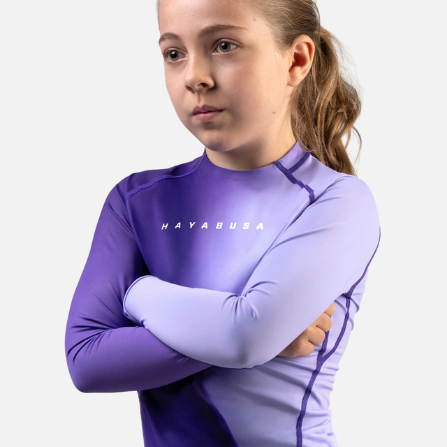 Hayabusa Rashguard Apex Nova Lange Ärmel Kinder – Lila