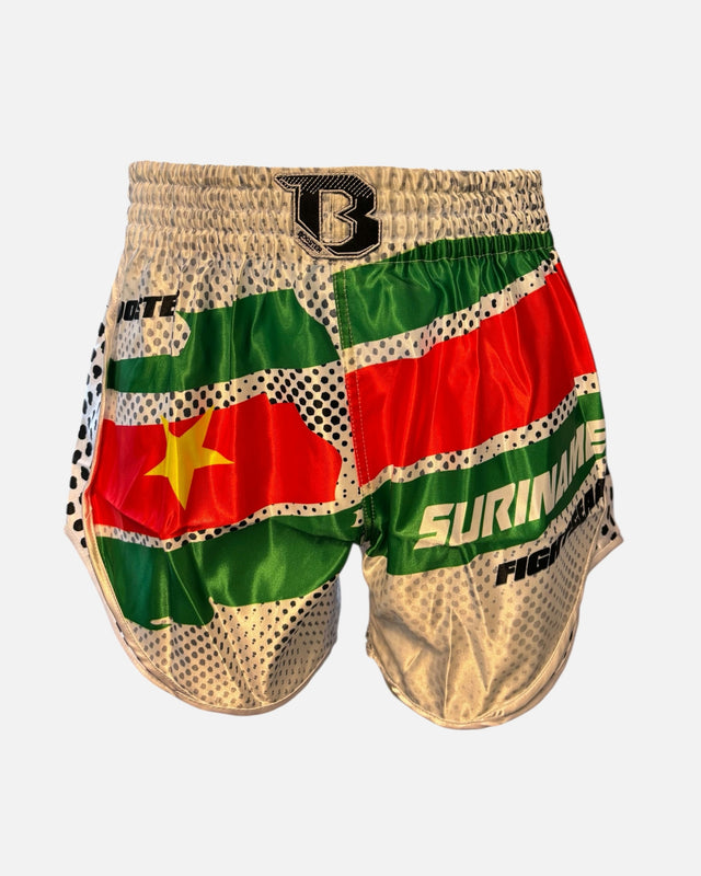 Booster Muay-Thai-Shorts Suriname – Weiß