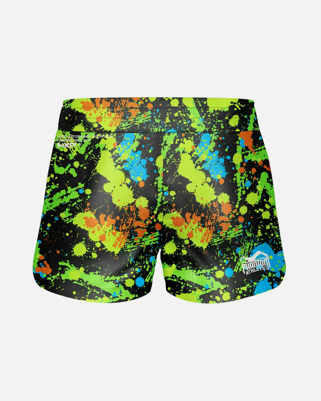 Phantom Athletics MMA-shorts Fusion Splatter – Sort/Neon