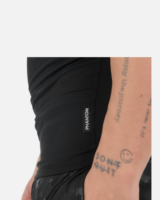 Rashguard Phantom Athletics Tactic – Černý, krátké rukávy