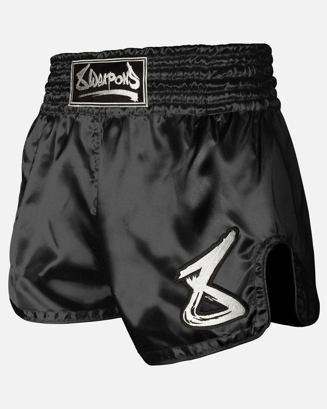 Muay Thai trenky 8 WEAPONS Strike – Černé/Bílé