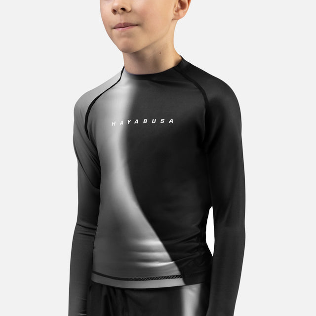 Rashguard Hayabusa Apex Nova Mâneci Lungi Copii – Negru