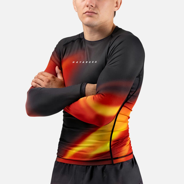 Rashguard Hayabusa Apex Nova s dlouhými rukávy – Oranžový