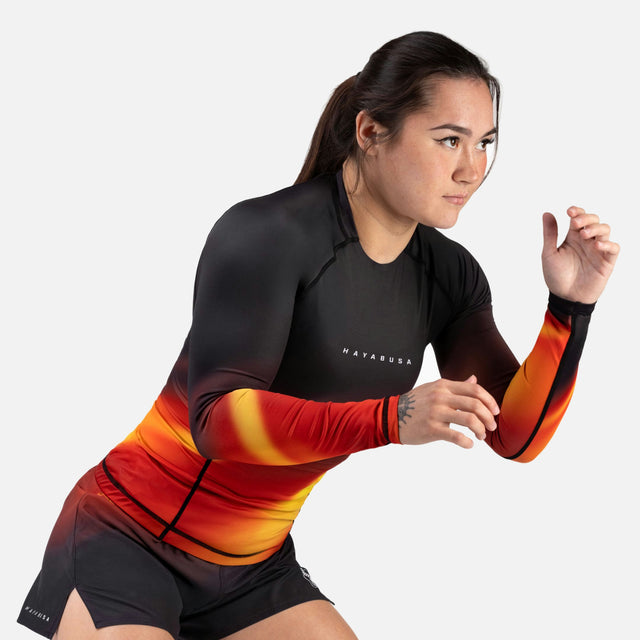 Hayabusa Rashguard Apex Nova Lange Ärmel Damen – Orange