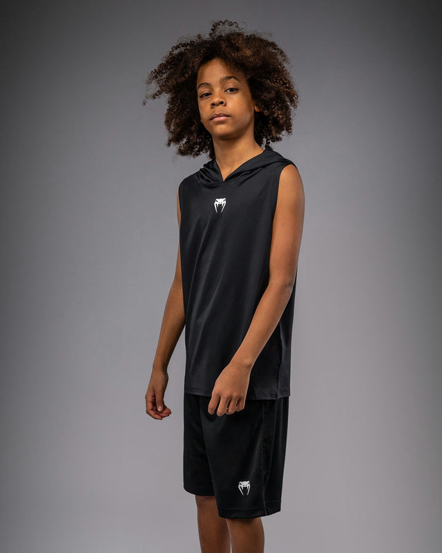 Venum Elite Sleeveless Hoodie Kids – Black
