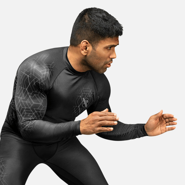 Rashguard Hayabusa Geo Mangas Compridas – Cinzento