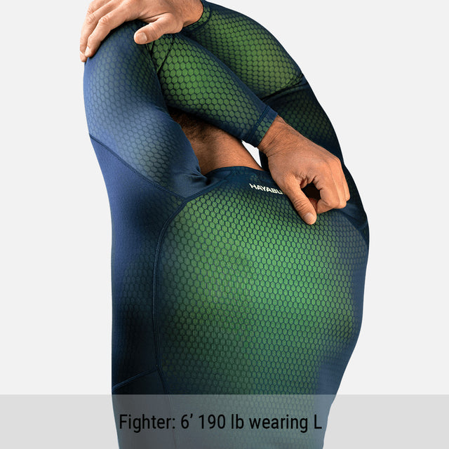 Rashguard Hayabusa Fusion Maniche Lunghe – Blu/Verde