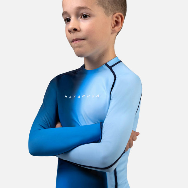 Hayabusa Rashguard Apex Nova Dlouhé rukávy Dětské - Modré