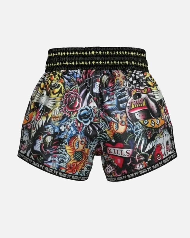 Pantaloni scurți Muay Thai Blegend Legend – Negru