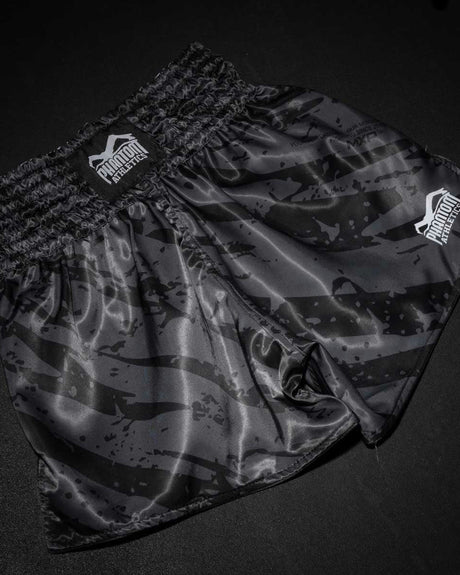Spodenki Muay Thai Phantom Athletics Tiger Camo – Szare