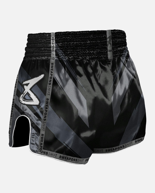 Shorts de Muay Thai 8 WEAPONS Shift – Noir mat