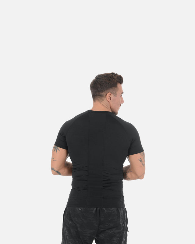 Rashguard Phantom Athletics Tactic – Černý, krátké rukávy