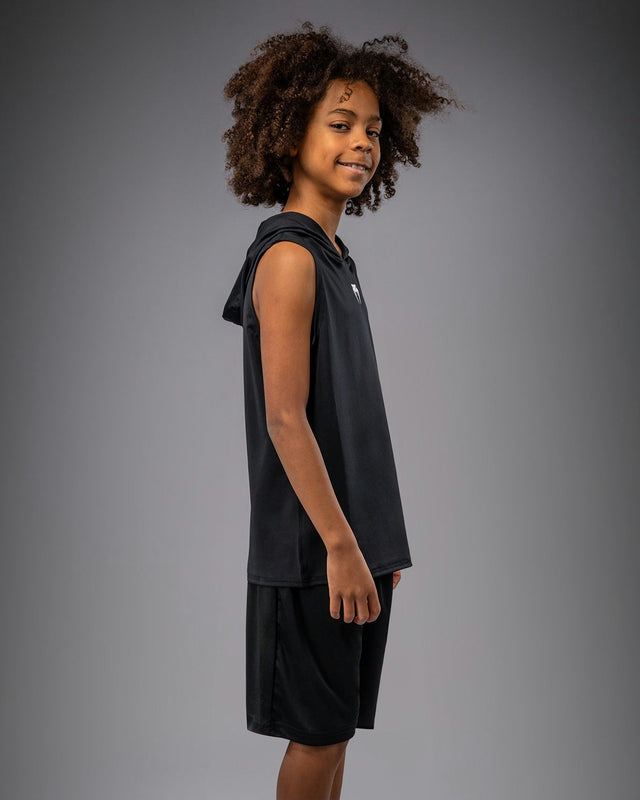 Venum Elite Sleeveless Hoodie Kids – Black