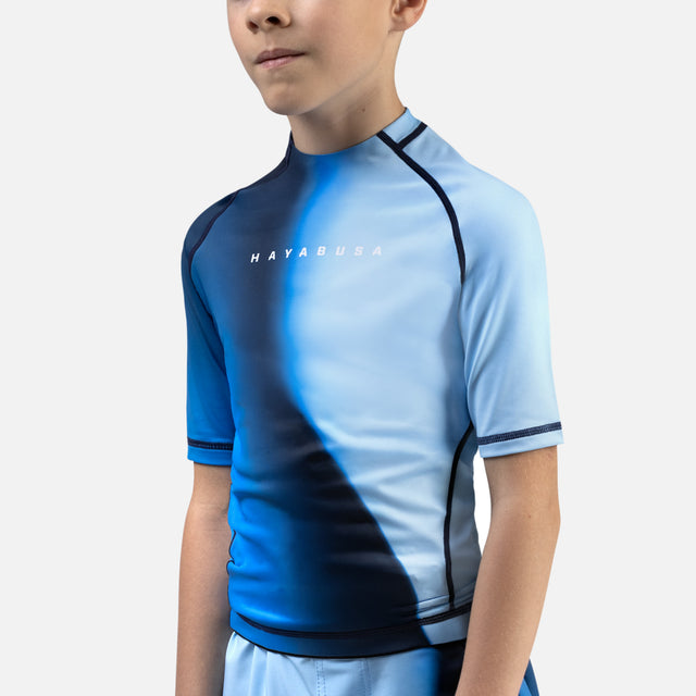 Rashguard Hayabusa Apex Nova Maniche Corte Bambini - Blu