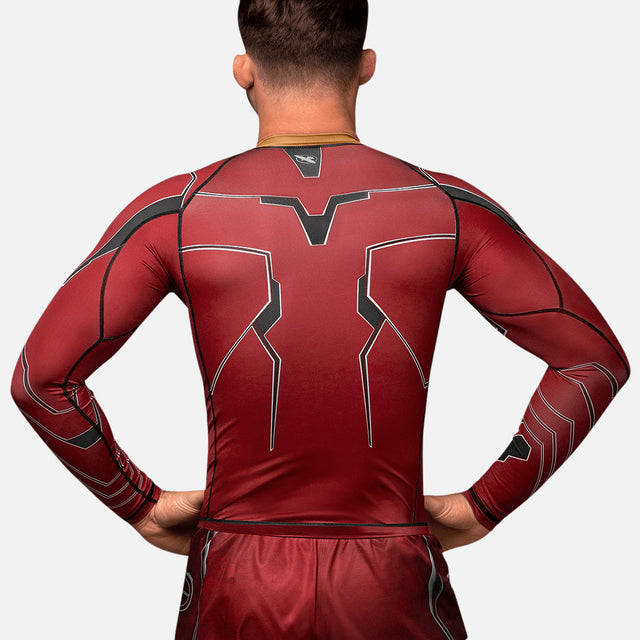 Rashguard a maniche lunghe Marvel Iron Man – Rosso