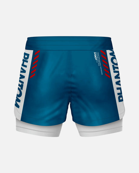 Calções de compressão Phantom Athletics Fusion 2in1 Apex – Azul
