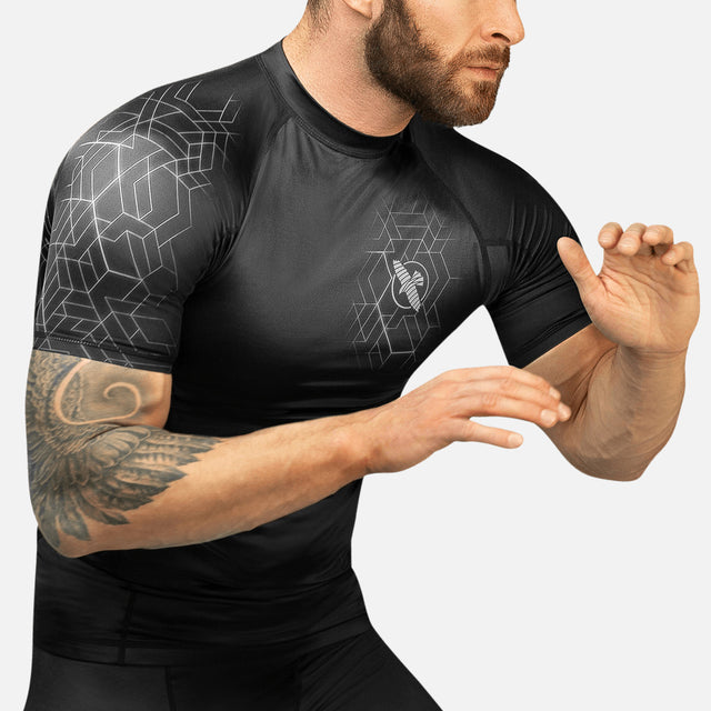 Rashguard Hayabusa Geo Mâneci Scurte – Gri