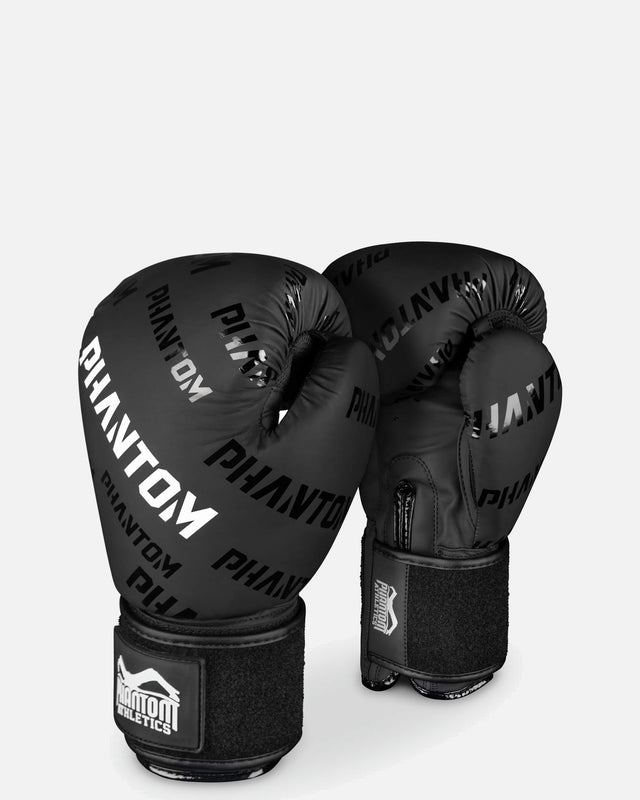 Luvas de boxe Phantom Athletics Velcro – Preto/Branco
