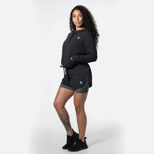 Hayabusa Hoodie Cozy Fleece til kvinder - Sort