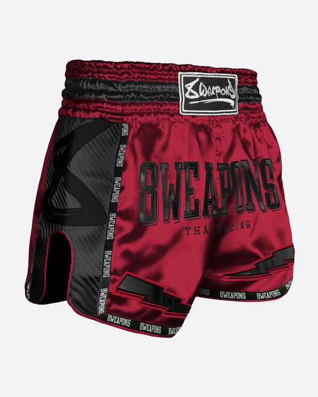 8 WEAPONS Muay Thai shorts Carbon - Rød