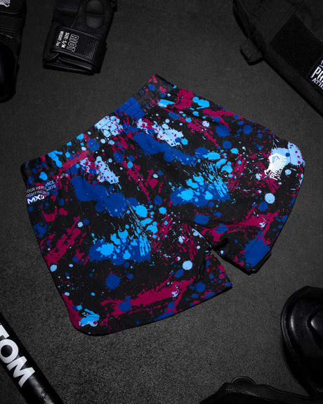 Pantalones de MMA Phantom Athletics Fusion Splatter – Azul