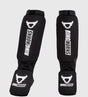 Caneleiras Ringhorns Kontact Kickboxing – Preto/Branco – Caneleiras