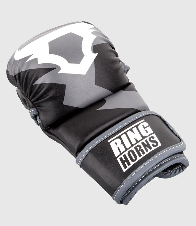 Luvas de MMA Ringhorns Charger Sparring – Preto/Cinzento/Branco