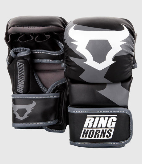 MMA rukavice Ringhorns Charger Sparring – Černé/Šedé/Bílé