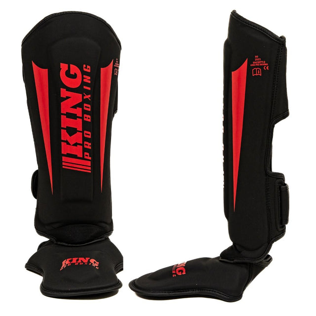 Paratibie da kickboxing King Pro Boxing Revo – Nero/Rosso