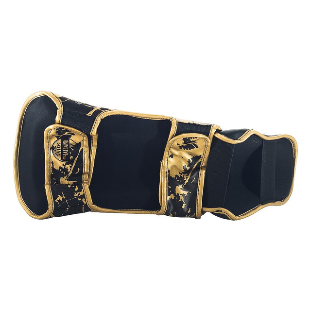 Booster Skinnebensbeskyttere Marble Børn - Sort/Guld