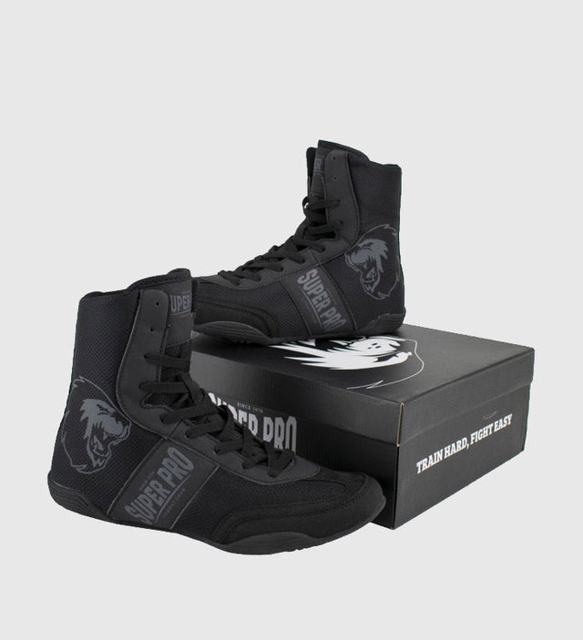 Boxerské boty Super Pro – Černé – Boxerské boty