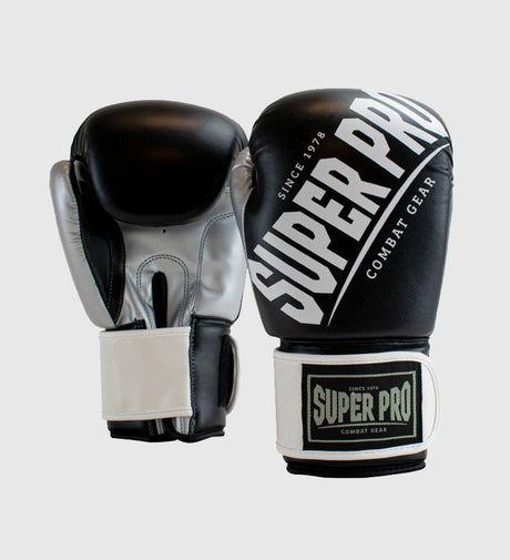 Gants de boxe Super Pro Rebel – Noir/Blanc – Gants de boxe