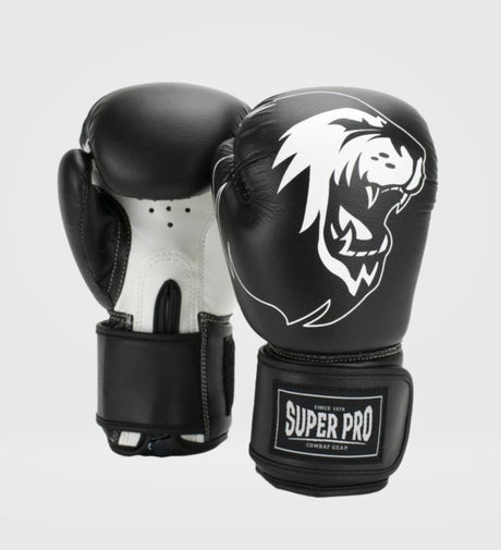 Gants de boxe Super Pro Talent Kids – Noir/Blanc – Gants de boxe
