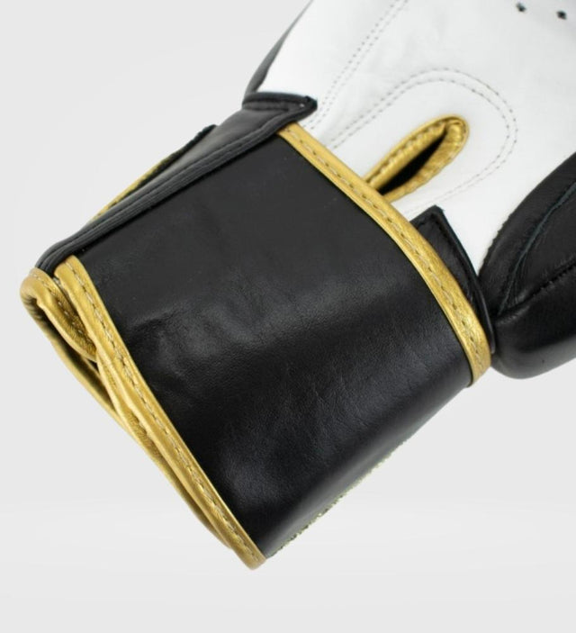 Super Pro Boxningshandskar Warrior – Svart/Guld/Vit – Boxningshandskar