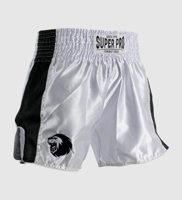 Super Pro Kickboxing shorts Brave – Hvid/Sort