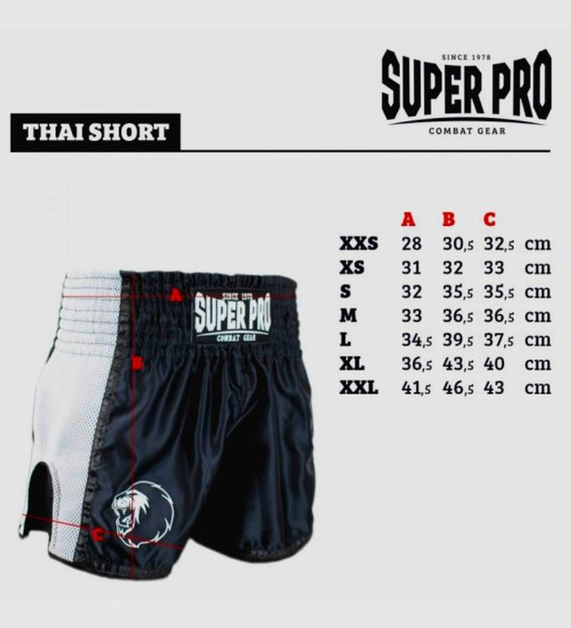 Super Pro Kickboxing shorts Brave - Hvid/Sort - Shorts
