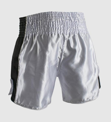 Shorts de kickboxing Super Pro Brave – Blanc/Noir