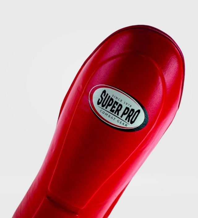 Tibiere Super Pro Kickboks Thai Pro Piele – Roșu