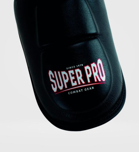 Protège-tibias Super Pro Kickboks Thai Pro Cuir – Noir – Protège-tibias