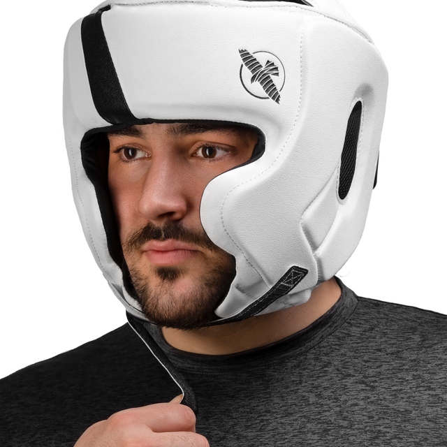 Hayabusa T3 Hovedbeskytter med kindbeskyttelse - Hvid/Sort
