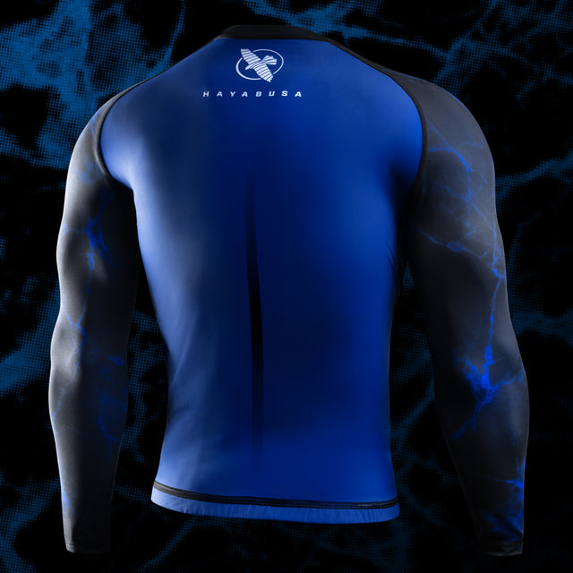 Rashguard Hayabusa x UFC BJJ Mangas Compridas – Azul/Preto