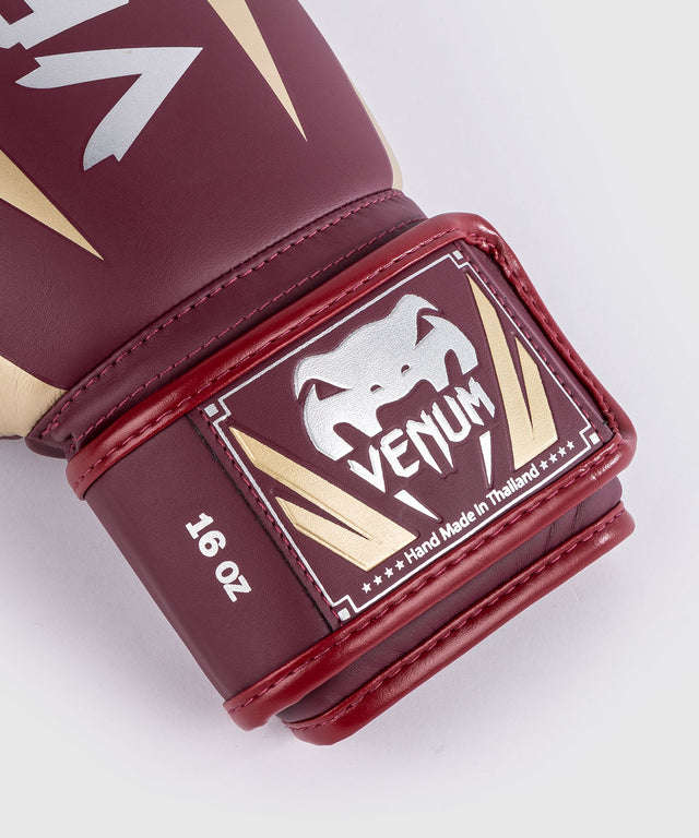 Mănuși de box Venum Elite – Burgundy Rood/Goud