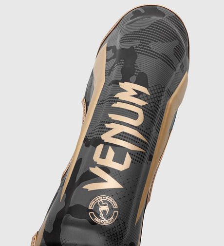 Chrániče holení Venum Elite – Camo Šedá/Zlatá