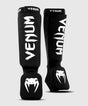 Caneleiras de kickboxing Venum Kontact – Preto/Branco – Caneleiras
