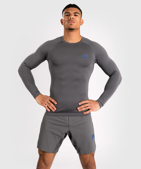 Rashguard Venum Contender manches longues – Gris/Bleu – Rashguard