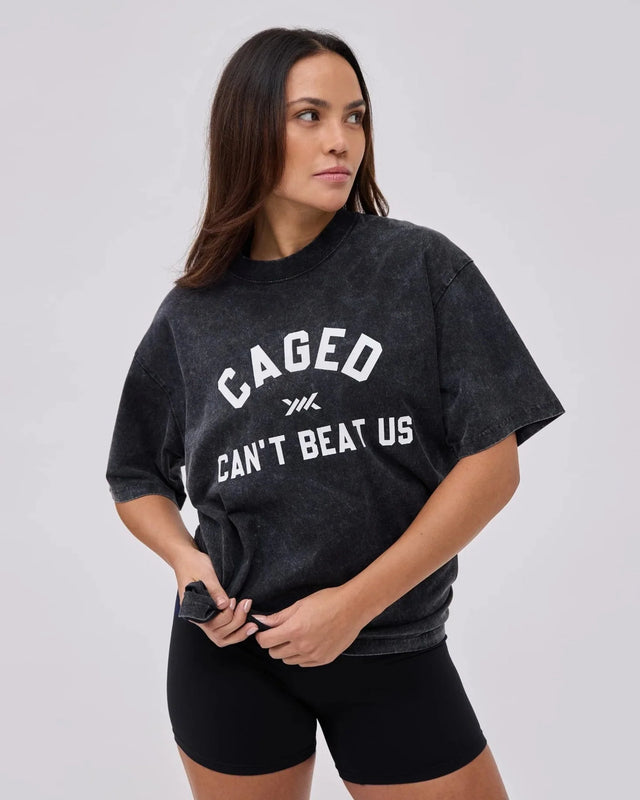 Caged Club T-shirt - Washed Sort