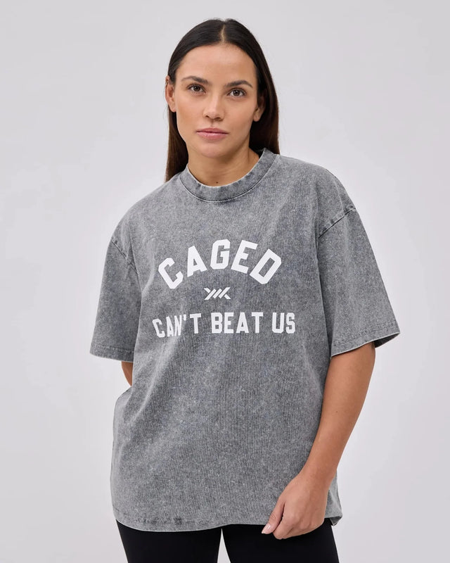 Caged Club T-shirt - Washed grå